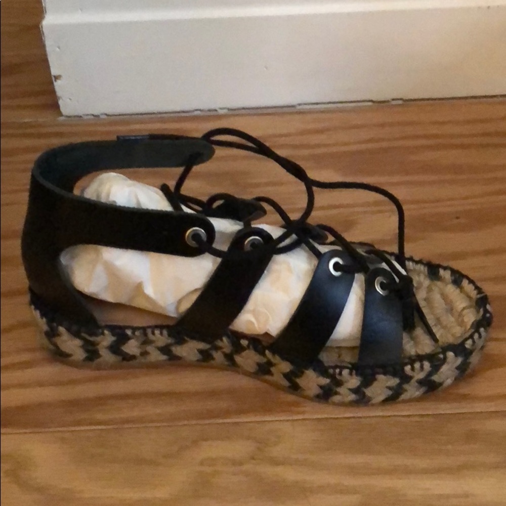 Loeffler Randall Lace Up Espadrille Sandals